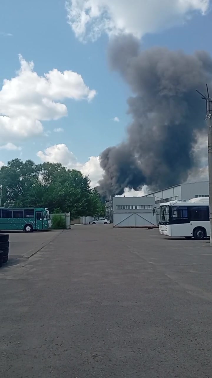 Fire at the chemical enterprise in Shebekine of Belgorod region after suspected drone strike