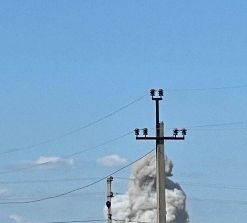 Smoke is rising near Dnipro city after suspected missile strike