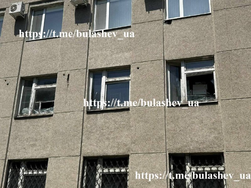 Damage to residential houses in Kremenchuk as result of drone strike this morning