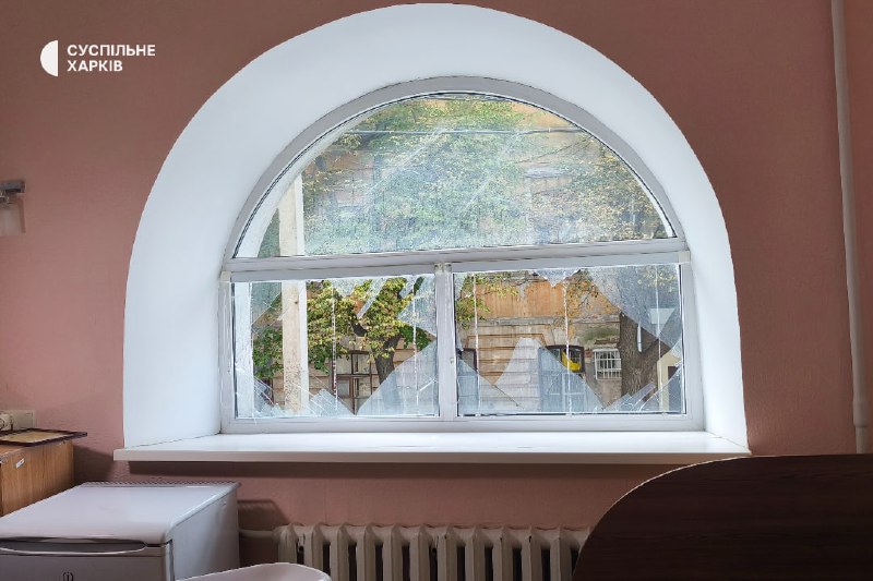 Damage in Kharkiv as result of the drones strikes this morning 