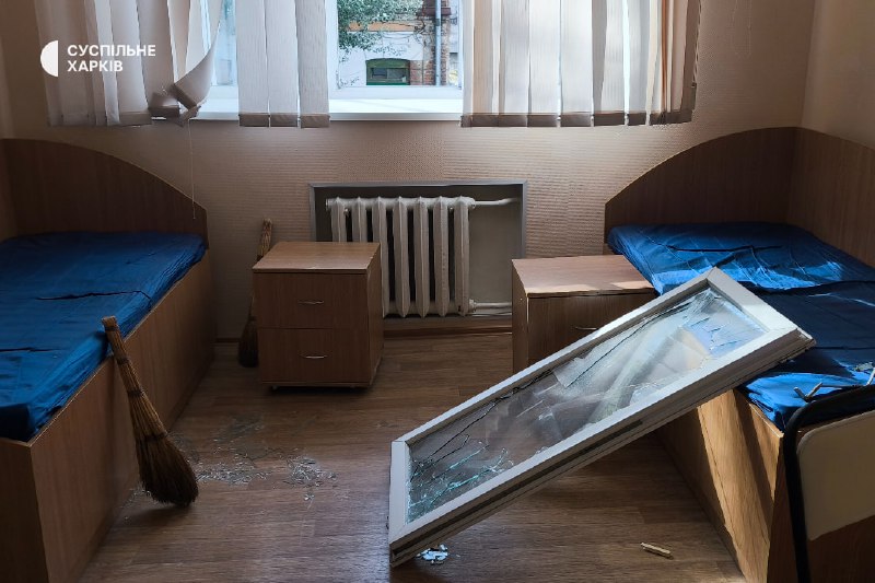 Damage in Kharkiv as result of the drones strikes this morning 