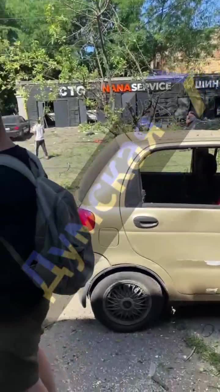 Damage to residential district in Odesa as result of drone strike