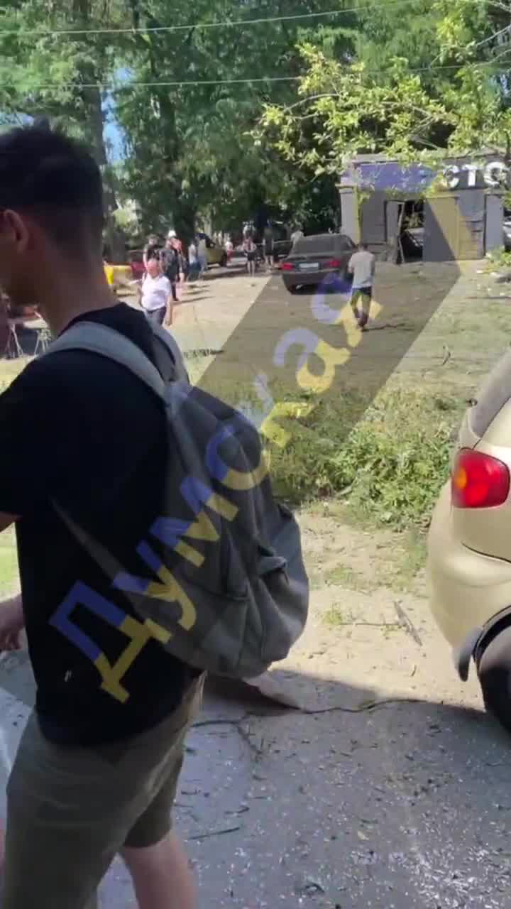 Damage to residential district in Odesa as result of drone strike