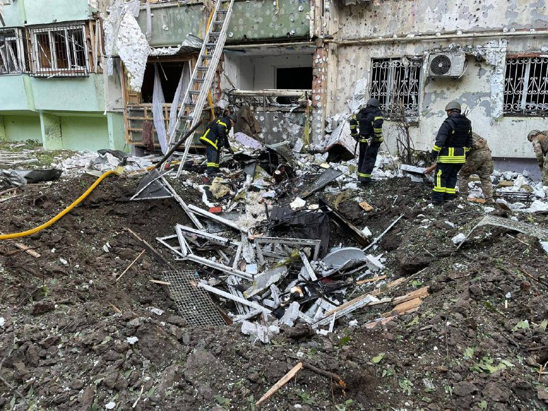 Damage in Chernivtsi to residential house as result of Russian missile strike