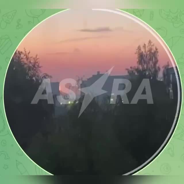 Fire after UAV attack in Shchekino, Tula Region