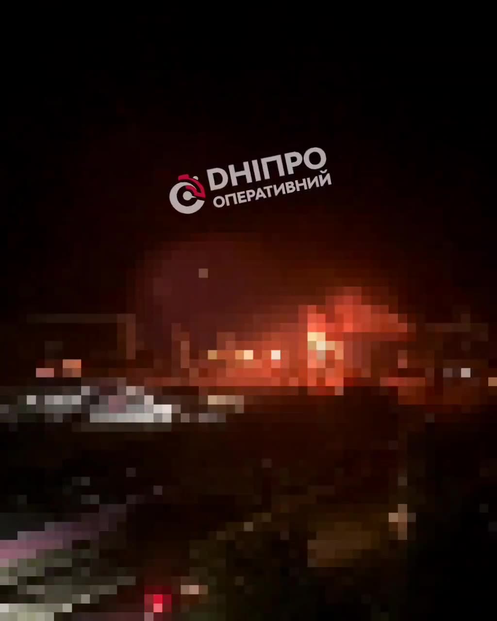 Big fire in Kamianske of Dnipropetrovsk region after drone strikes