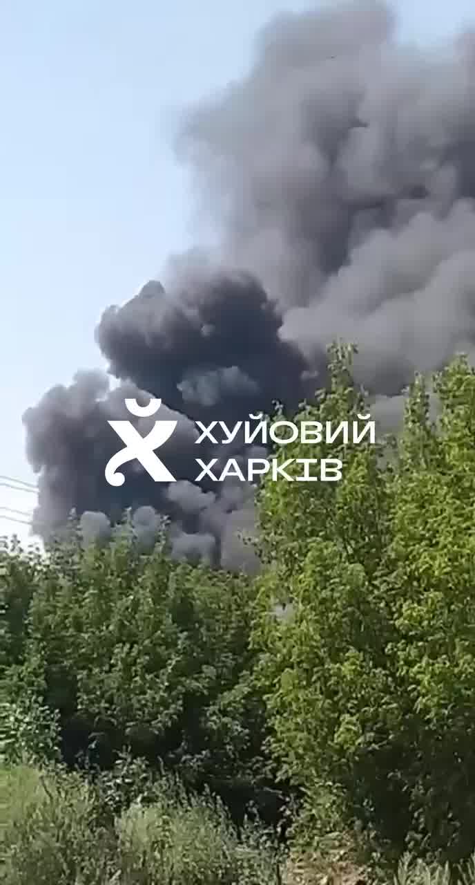 Smoke rising after loud explosion in Kharkiv