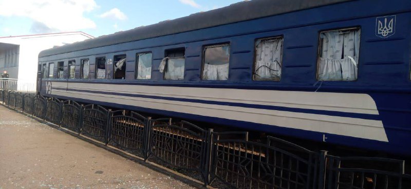 Kharkiv-Uzhhorod passenger train was damaged as result of Russian attack in Sumy, no casualties