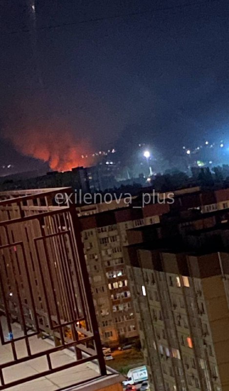 Flera bränder rapporterade i Voronezh under drönarräd