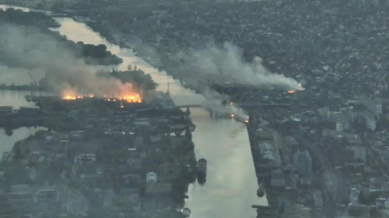 Russian army bombardment in Kherson