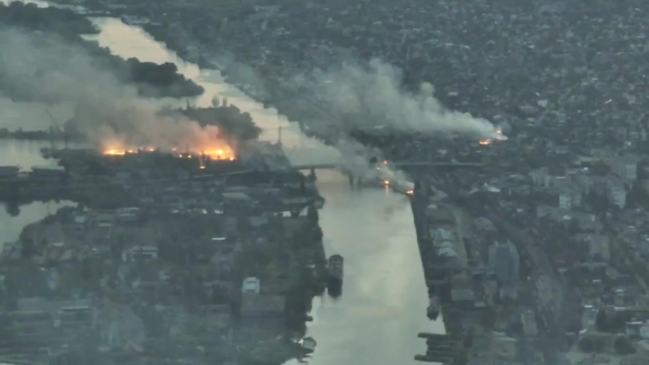 Russian army bombardment in Kherson