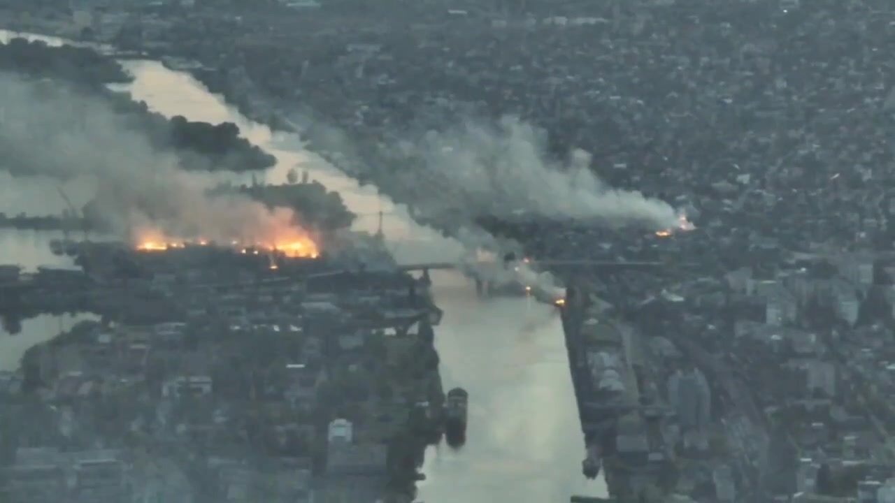 Russian army bombardment in Kherson