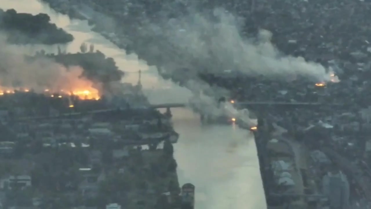 Russian army bombardment in Kherson