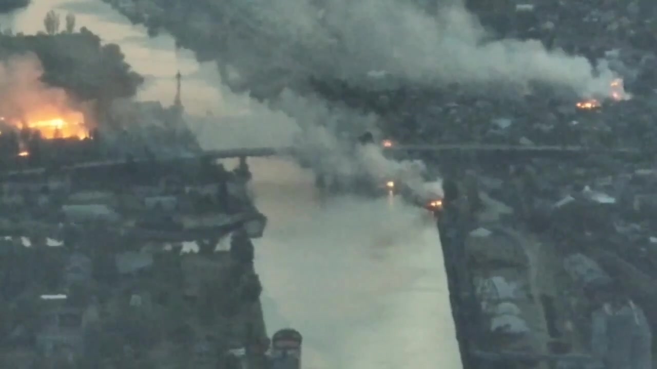 Russian army bombardment in Kherson