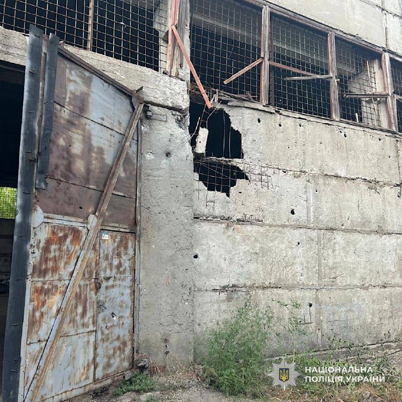 An infant and his mother wounded as result of drone strike at the residential house in the village of Marhanets district of Dnipropetrovsk region