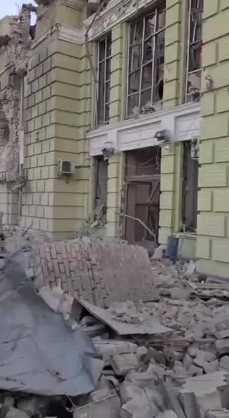 Destruction in Lozova of Kharkiv region 