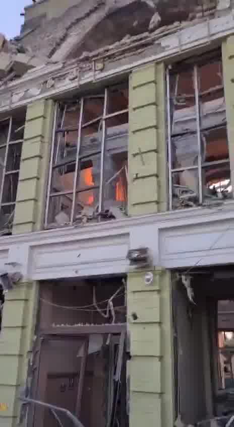 Destruction in Lozova of Kharkiv region 