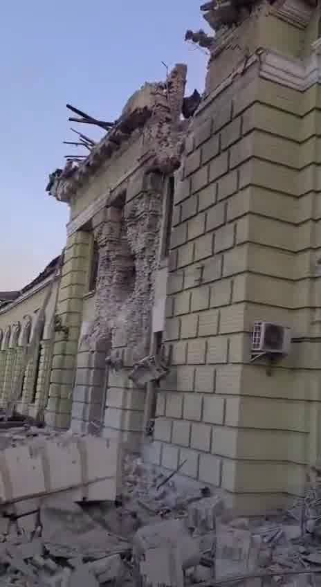 Destruction in Lozova of Kharkiv region 