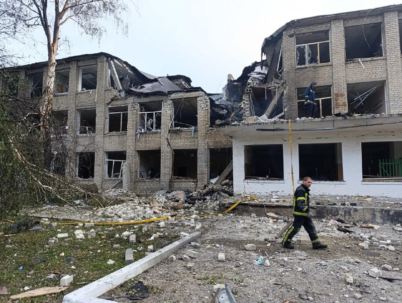 Widespread damage in Schevchenkove of Kharkiv region as result of Shahed-type drones strikes