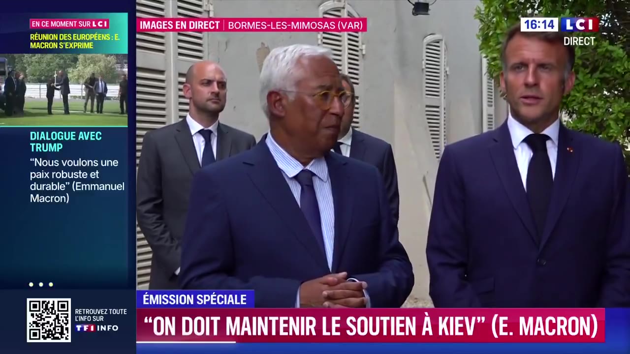 The principle that must be remembered is that these subjects of territorial exchanges must only be discussed by Ukraine, insists Emmanuel Macron.