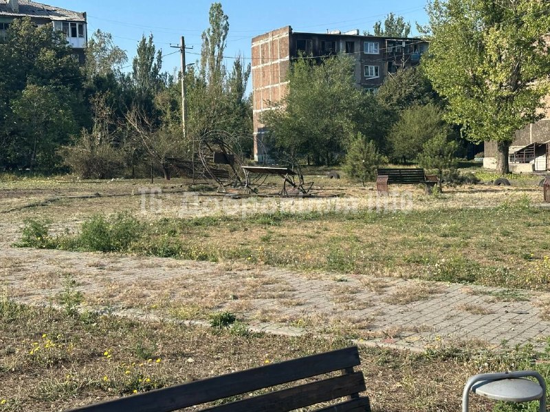 Destruction in Dobropillia as result of bombardment overnight