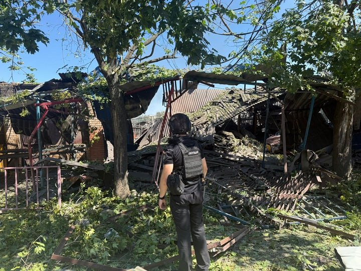 Russian aviation had dropped 11 bombs at Kostiantynivka. 1 person wounded