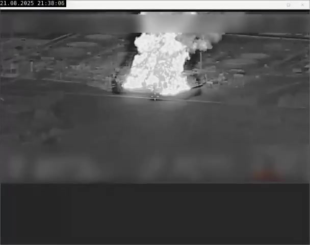 Unecha oil pumping station in the Bryansk region of Russia was targeted again this evening by the @14reg_army of the @usf_army