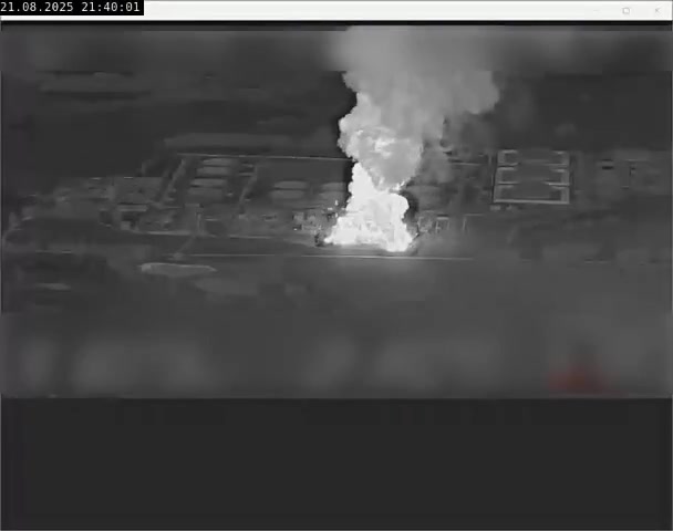Unecha oil pumping station in the Bryansk region of Russia was targeted again this evening by the @14reg_army of the @usf_army