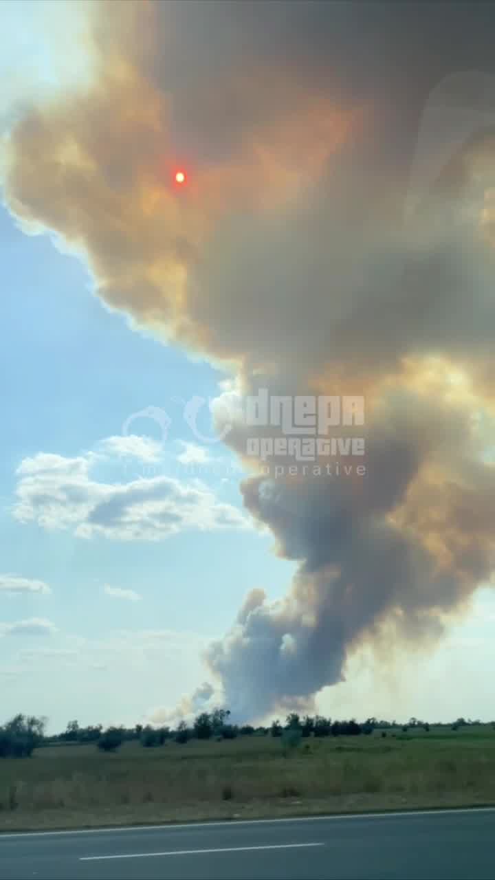 Велики шумски пожар у близини села Орилско у Дњепропетровској области