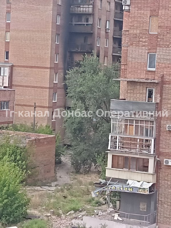 Damage to residential house in Kostiantynivka as result of shelling