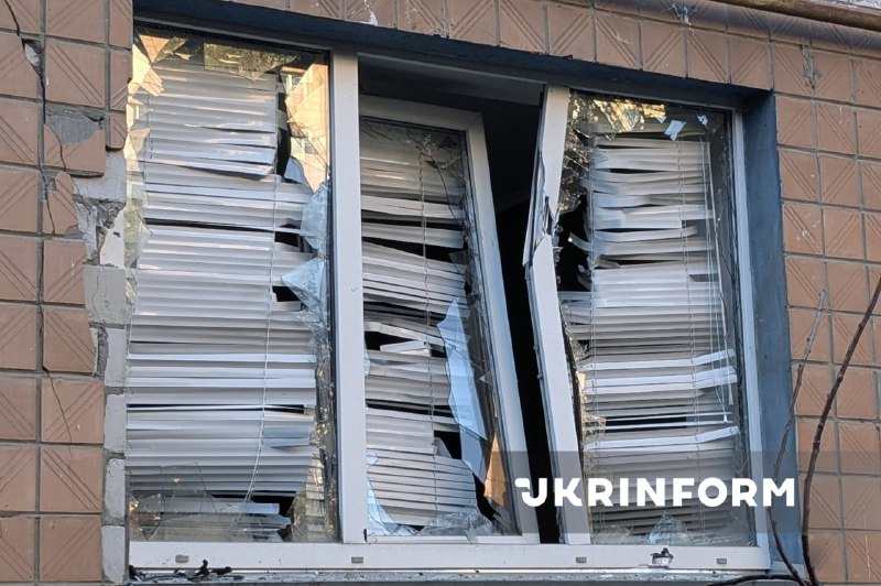 Damages in Vyshhorod by debris 