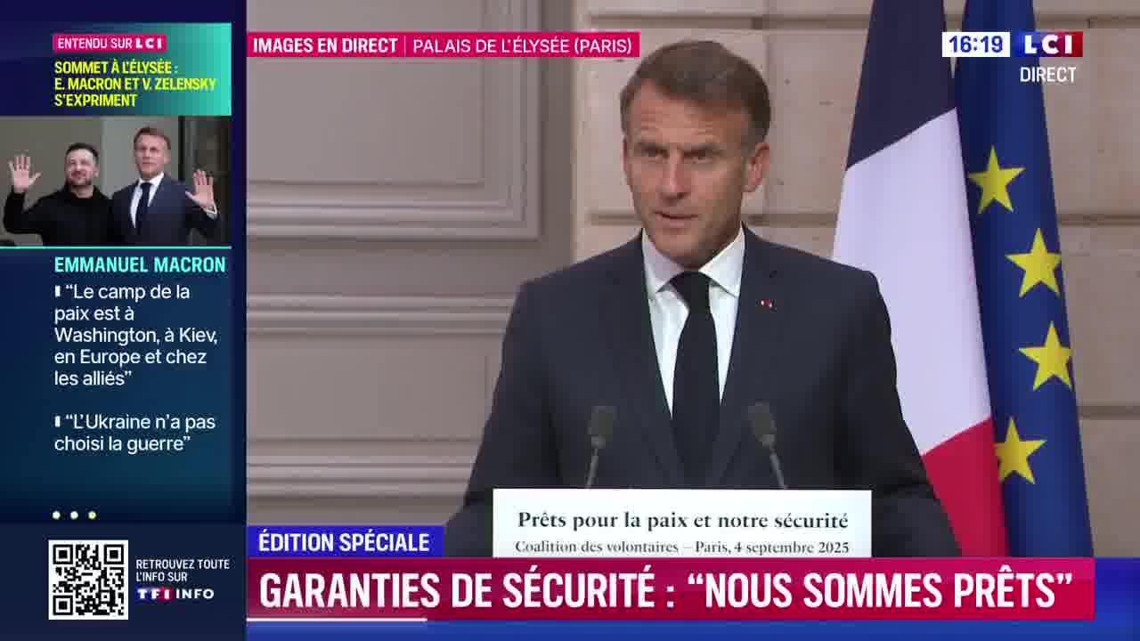 Emmanuel Macron said: 26 countries are committed to deploying troops in Ukraine as reassurance forces or to being present on the ground, at sea or in the air.