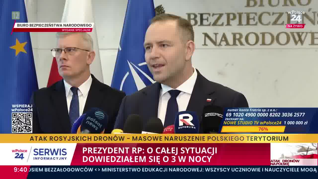 President @Nawrocki25: We discussed the possibility of activating NATO Article 4. I will convene the National Security Council within 48 hours.