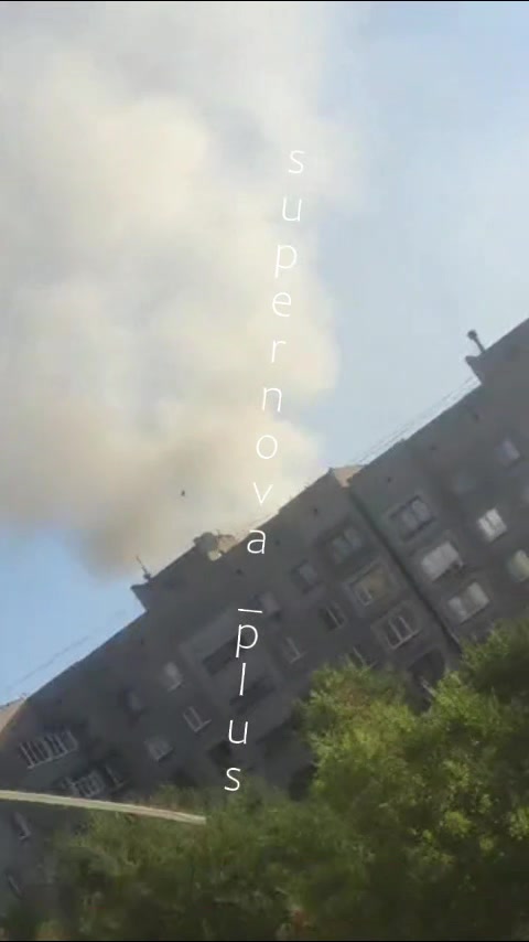 Missile strike this morning in Kadiivka