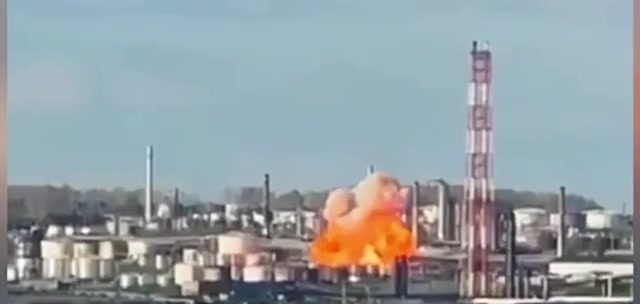 Drone strike at Novo-Ufimsky oil refinery 