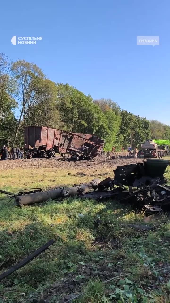 Railways damaged in Kyiv region as result of the overnight explosion 