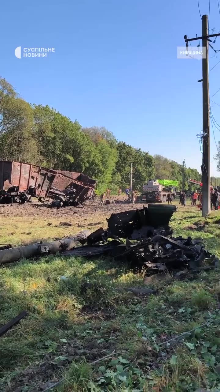 Railways damaged in Kyiv region as result of the overnight explosion 