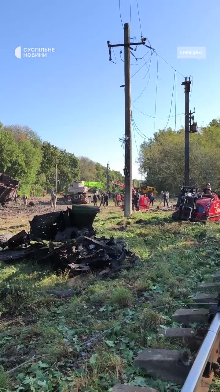 Railways damaged in Kyiv region as result of the overnight explosion 