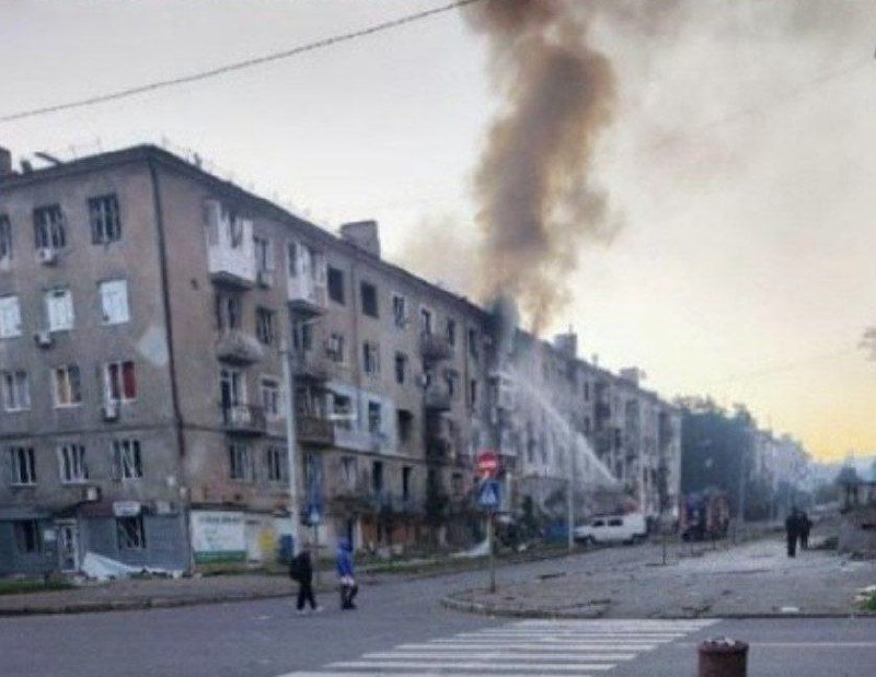 Damage in Kramatorsk as result of recent bombardment