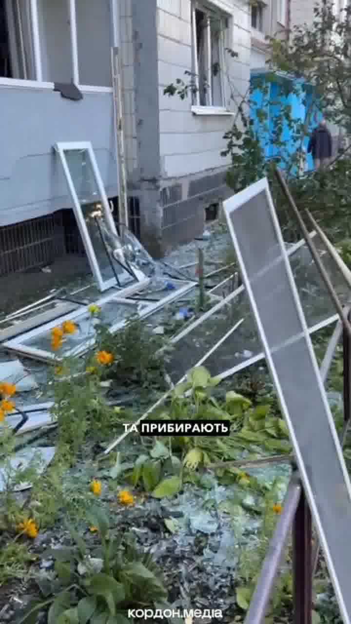 Residential house damaged in Sumy as result of drone strike