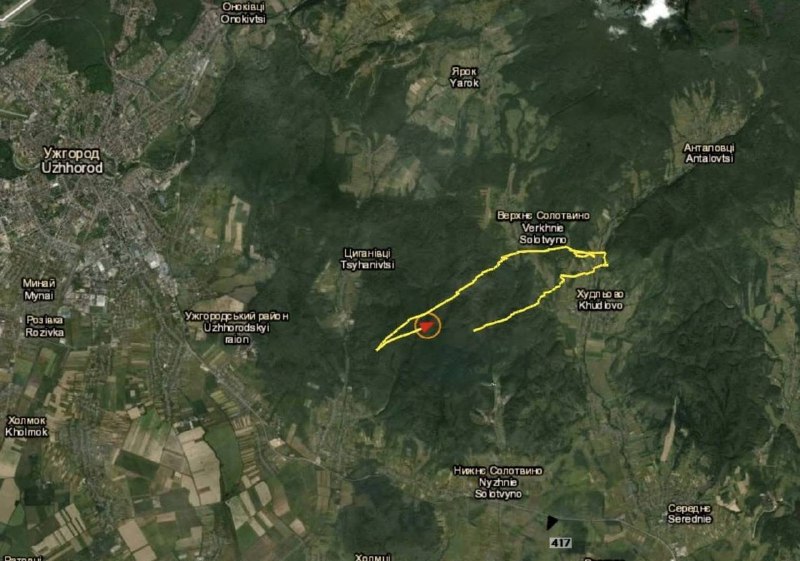 Generálny štáb ukázal trasu maďarského dronu, ktorý priletel na Ukrajinu