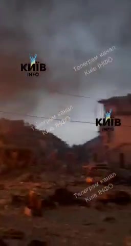 Several houses damaged as result of drone strike at Borschahivka in Kyiv