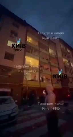 Several houses damaged as result of drone strike at Borschahivka in Kyiv