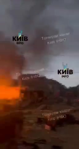 Several houses damaged as result of drone strike at Borschahivka in Kyiv