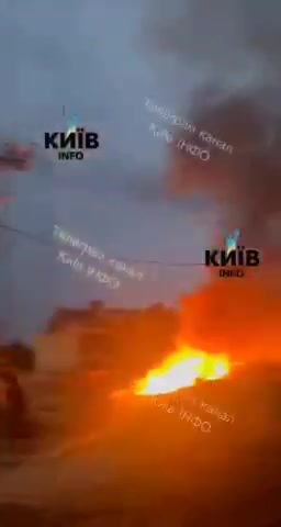 Several houses damaged as result of drone strike at Borschahivka in Kyiv