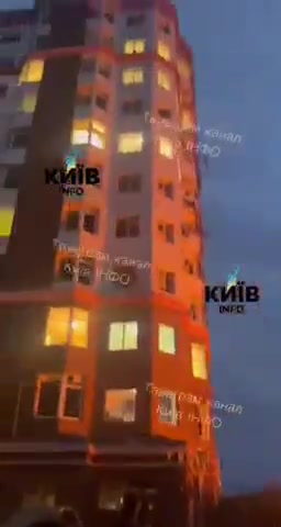 Several houses damaged as result of drone strike at Borschahivka in Kyiv