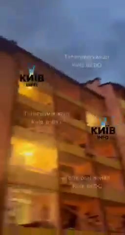 Several houses damaged as result of drone strike at Borschahivka in Kyiv