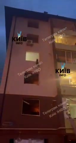 Several houses damaged as result of drone strike at Borschahivka in Kyiv