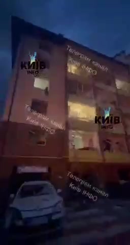 Several houses damaged as result of drone strike at Borschahivka in Kyiv