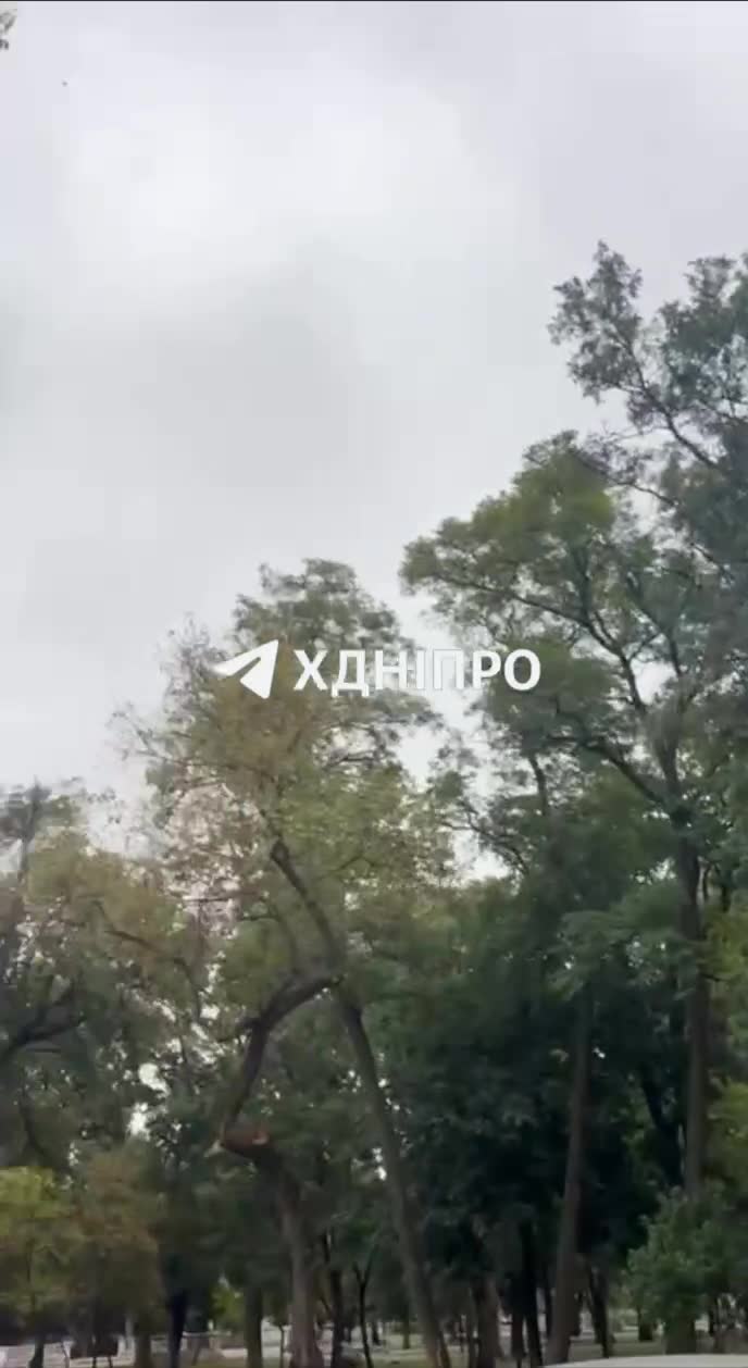 Violent explosions were reported in Dnipro. Drones strikes in the central part of city